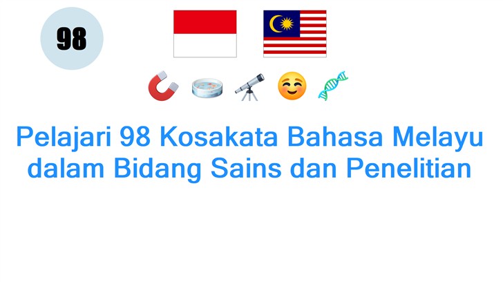 Pelajari 98 Kosakata Bahasa Melayu dalam Bidang Sains dan Penelitian